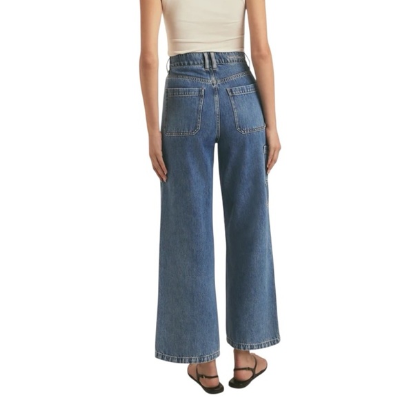 EUC Favorite Daughter The Mischa Super High Rise Utility Jeans in Paris -Size 34 - Picture 4 of 15